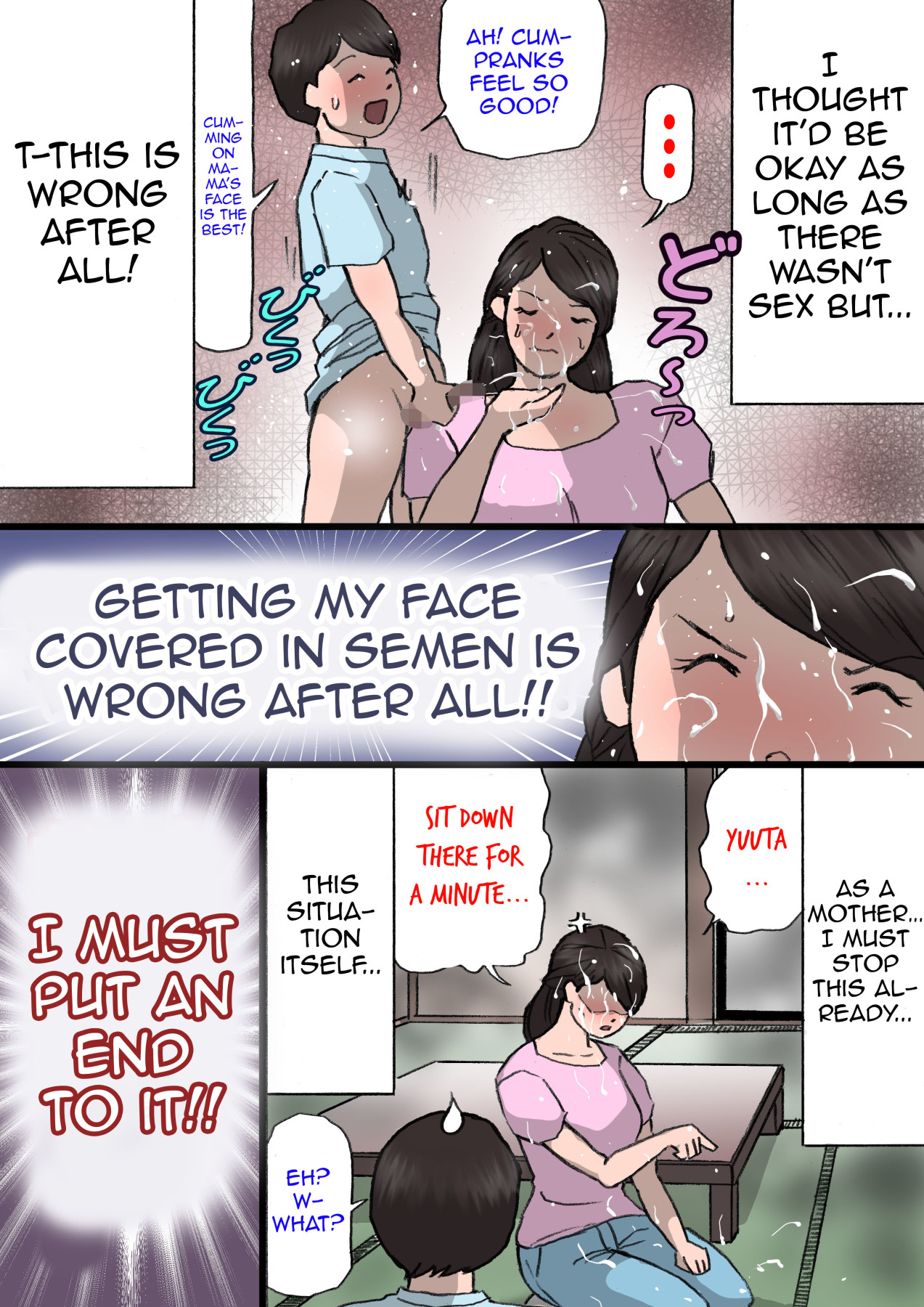 Hentai Manga Comic-Mom Can't Get Angry With Her Mischievous Son-Read-27